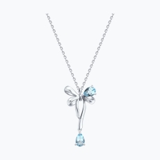 Topaz daşlı gümüş boyunbağı