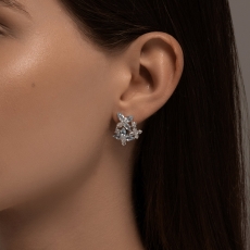 Topaz və fianit qaşlı gümüş sırğalar 2